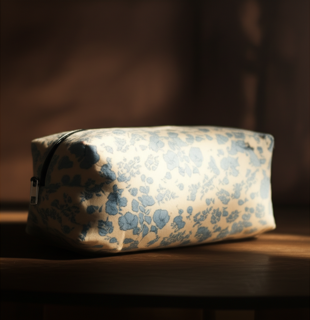 Trousse de toilette bohème en coton "orchidée" - Orra Atelier