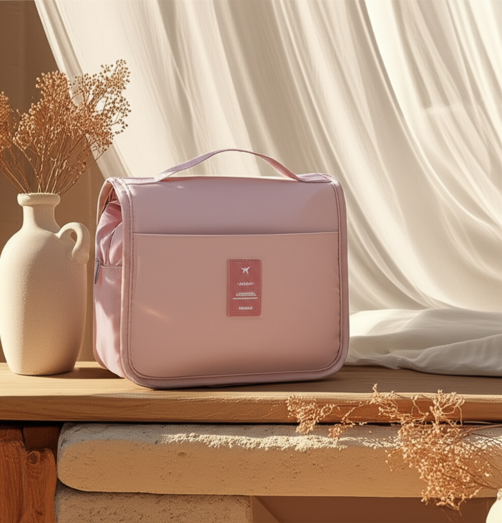 Trousse de toilette "Travel" à crochet – Étanche & ultra-pratique - Orra Atelier