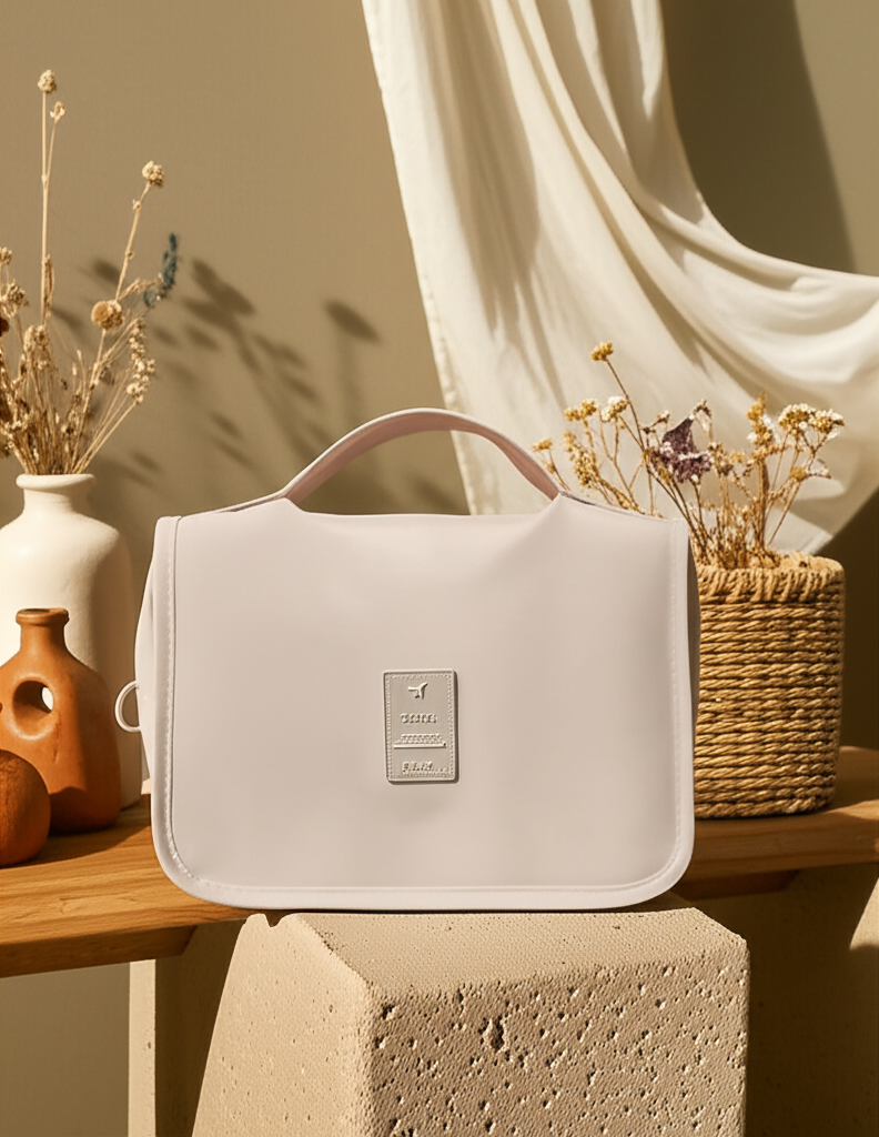 Trousse de toilette "Travel" à crochet – Étanche & ultra-pratique - Orra Atelier