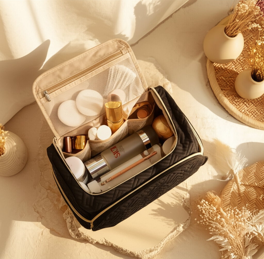 Trousse de toilette de voyage imperméable - grande capacité & multi-compartiments - Orra Atelier