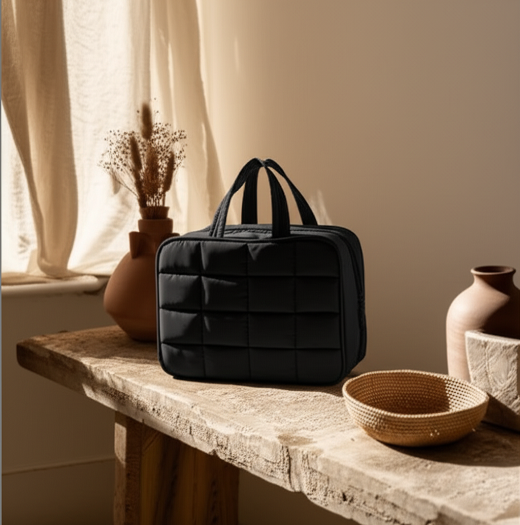 Trousse à cosmétiques pliable matelassé – Grande capacité & multifonctionnel - Orra Atelier