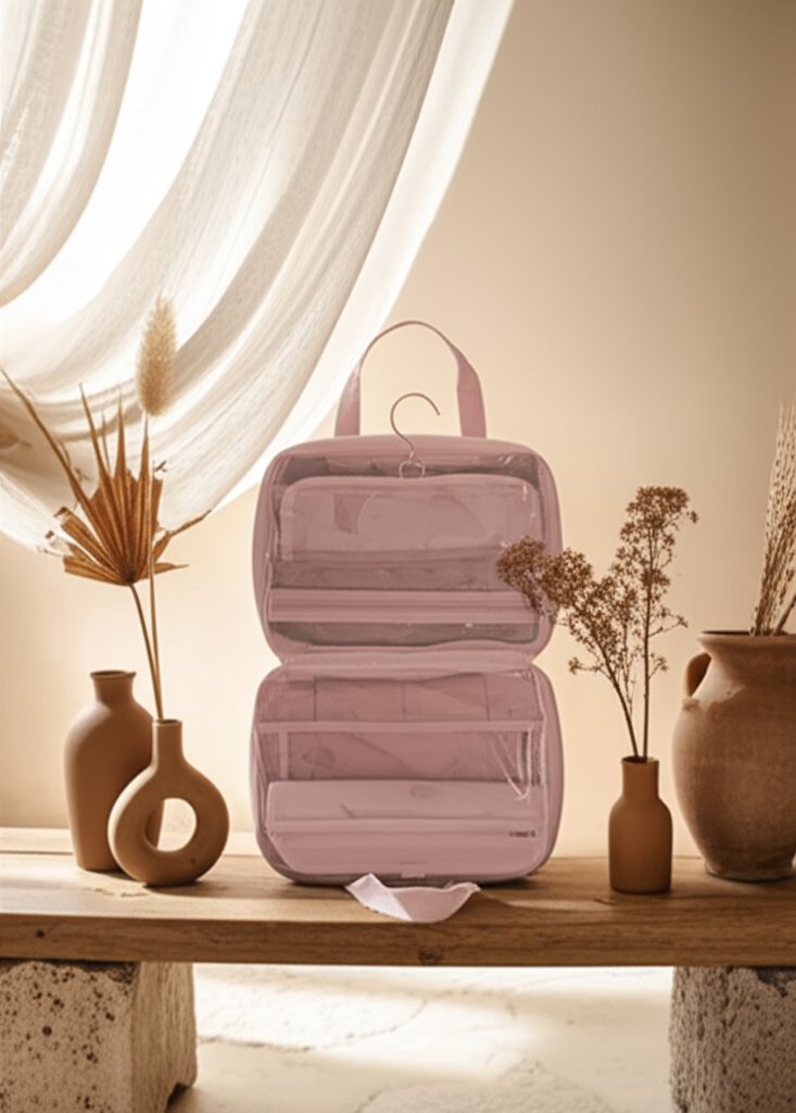 Trousse à cosmétiques pliable matelassé – Grande capacité & multifonctionnel - Orra Atelier