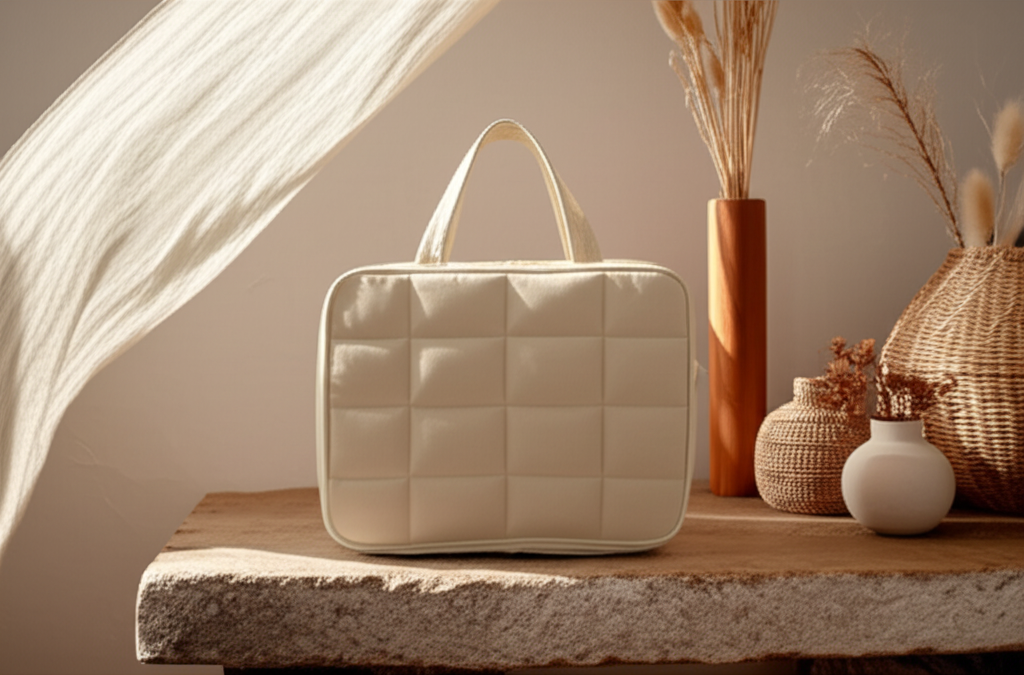 Trousse à cosmétiques pliable matelassé – Grande capacité & multifonctionnel - Orra Atelier