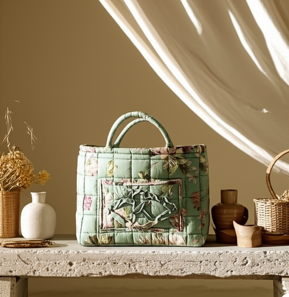 Panier de rangement pliable en tissu naturel – Style pastoral chic - Orra Atelier