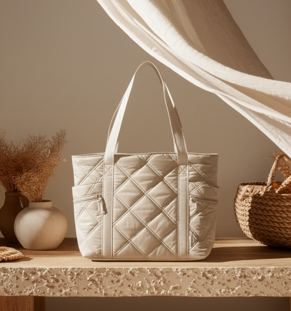 Sac fourre-tout Horizon Bohème - Élégance matelassée - Orra Atelier