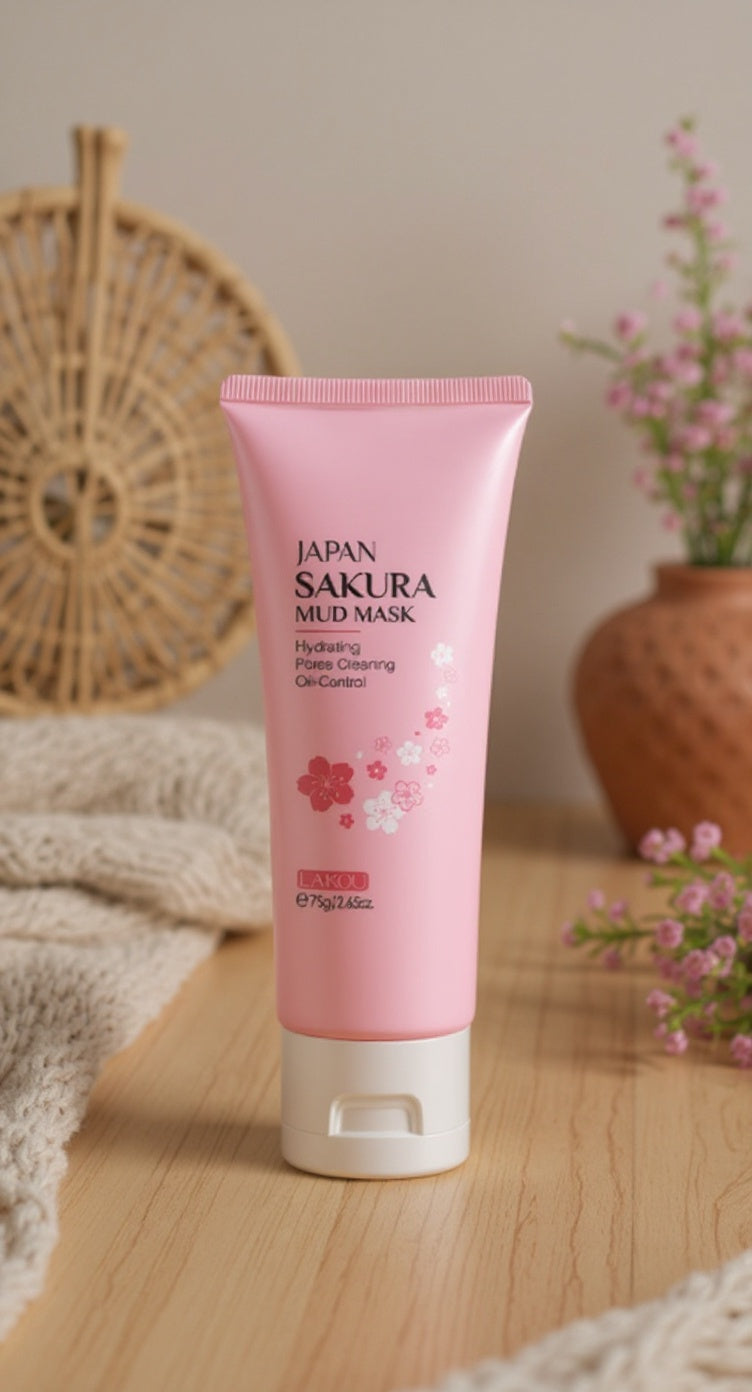 Masque visage Sakura purifiant & hydratant – Pink Mud Mask - Orra Atelier